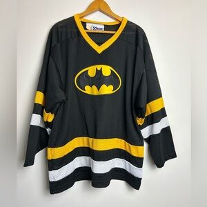 Rare Vintage 90s Batman Hockey Jersey DC Comics Kobe Brand Size Men's XL